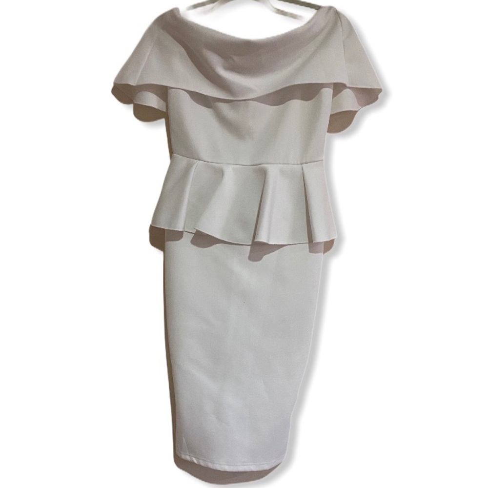 White Off shoulder formal dress